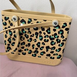 BOGG BAG Leopard Print Tan and Black Tote